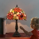 Tiffany Multi-Color Glass Table Lamps Single Light for Bedroom