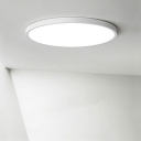 Modern Style Circle Flushmount Acrylic 1-Light Flush Light Fixtures in Black
