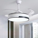 Semi Flush Mount Light Modern Style Acrylic Semi Flush Fan Light for Living Room