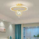 Contemporary Globe Flush Lighting Glass 2-Light Flush Mount Lamp for Bedroom