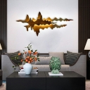 2-Light Sconce Lights Modernist Style Geometric Shape Wood Wall Mounted Light