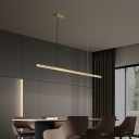 Minimalism Hanging Island Lights Modern Led Linear Hanging Pendant Lights for Dining Room