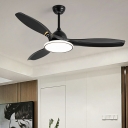 Contemporary Semi Mount Ceiling Metal Fan Lighting for Living Room