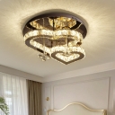Crystal Flush Mount Light Contemporary Ceiling Light for Living Room
