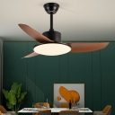 1-Light Pendant Lighting Fixtures Contemporary Style Fan Shape Metal Remote Control Stepless Dimming Hanging Light Kit