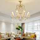 Traditional Chandelier Lighting Fixtures Crystal Elegant Hanging Ceiling Light for Living Room