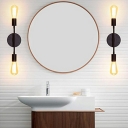 Vintage Wall Mounted Mirror Front Industrial Vanity Lights for Bathroom