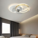 Flush Fan Light Kid's Room Style Acrylic Flush Mount Ceiling Fixture for Living Room