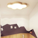 Modern Wood Flush Mount Ceiling Light Metal Ceiling Light for Living Room