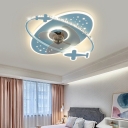 Kids Style Cartoon Ceiling Fans Acrylic Ceiling Fans in Pink/ Blue/ Gold