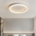 Contemporary Metal Led Ceiling Light Fixture Bedroom Flush Mount Light