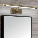 Modern Vanity Light Stainless Steel Waterproof Anti-fog Makeup Wall Mounted Mirror Front