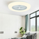 Led Flush Mount Contemporary Style Acrylic Flush Mount Fan Lamps for Living Room Remote Control Stepless Dimming
