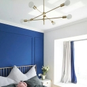 Metal Spuntilk Hanging Pendant Lights Modern Ceiling Chandelier for Living Room