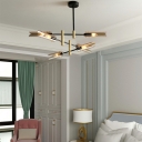 Modern Chandelier Pendant Light Glass and Metal Multi Pendant Light for Bedroom