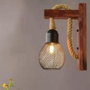 1-Light Wall Lighting Contemporary Style Cage Shape Metal Sconce Light Fixtures