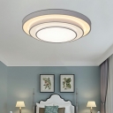 3 Light Contemporary Ceiling Light Round Acrylic Ceiling Fixture for Bedroom