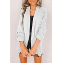 Casual Suit Blazer Plain Open Front Shawl Collar Suit Blazer for Women