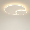 Contemporary Style Ceiling Light Circle White Ceiling Fixture for Bedroom