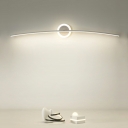 2 Lights Elongated Vanity Lighting Ideas Modern Style Metal Vanity Light Fixtures in White