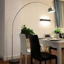 1-Light Floor Lights Contemporary Style Dome Shape Metal Stand Up Lamps