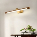 Postmodern Style Strip Wall Light Wooden Wall Sconces for Bathroom