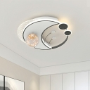Contemporary LED Flushmount Lighting Metal Light for Living Room