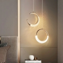 Round Hanging Pendnant Lamp Modern Down Mini Pendant for Living Room