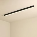 1 Light Contemporary Ceiling Light Linear Metal Ceiling Fixture for Aisle