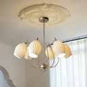 Metal Chandelier Lighting Fixtures Modern Glass Hanging Ceiling Light for Living Room