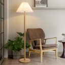 1-Light Floor Lights Contemporary Style Geometric Shape Wood Stand Up Lamps