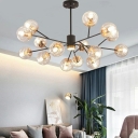 Nordic Modern Chandelier Simple Magic Beans Iron Pendant Light for Living Room