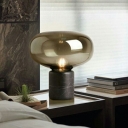 Contemporary glass table lamp Single Light for Bedroom and living room