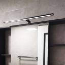Contemporary Metal LED Wall Sconce Acrylic Shade Damp-proof  Modern Bathroom Vanity Lighting