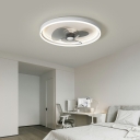 Flush Mount Fan Lamps Contemporary Style Acrylic Led Flush Mount for Living Room Remote Control Stepless Dimming