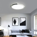2 Light Contemporary Ceiling Light Round Acrylic Ceiling Fixture for Bedroom
