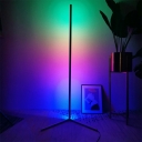 1-Light Floor Lamp Contemporary Style Linear Shape Metal Floor Standing Lamps
