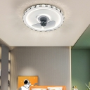 Crystal Flushmount Fan Lighting Fixtures Dining Room Bedroom Flush Mount Fan Lighting