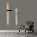 Minimalist Style Line Wall Sconces Wrought Iron Wall Sconces for Living Room and Study