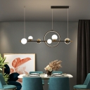 7-Light Island Pendants Industrial Style Ball Shape Metal Chandelier Lighting