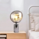 Nordic Style Glass Table Lamp Wrought Iron Desk Lamp for Bedroom