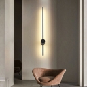 Postmodern Style Strip Wall Light Metal Wall Sconces for Bedroom and Living Room