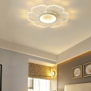 LED Contemporary Flower Shape Ceiling Light Simple Nordic Pendant Light Fixture for Living Room