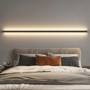 Rectangular Wall Lighting Fixtures Modern Style Metal 1-Light Wall Sconce Lights in Black