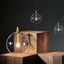 Globe Glass Hanging Pendant Lights Modern Minimalism Drop Pendant for Living Room