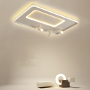 LED Iron Flushmount Lighting White Living Room Bedroom Dining Room Flush Mount Lighting Fixtures