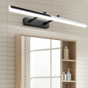 1 Light Vanity Lamp Rectangle Wall Vanity Light for Bathroom with Flexible Arms