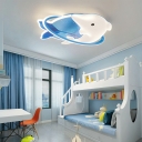 Dolphin Flush Mount Ceiling Light Fixture LED Flush Mount Lighting for Child's Bedroom
