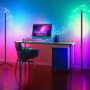1 Light Floor Lamps Linear Shade Plastic Standard Lamps for Living Room