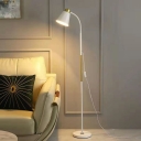Contemporary  1-Light Floor Lights Macaron Style Cone Shape Metal Stand Up Lamps